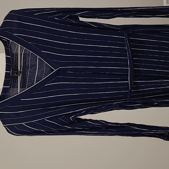 Navy Blue Striped Dress - Picture 3 of 6